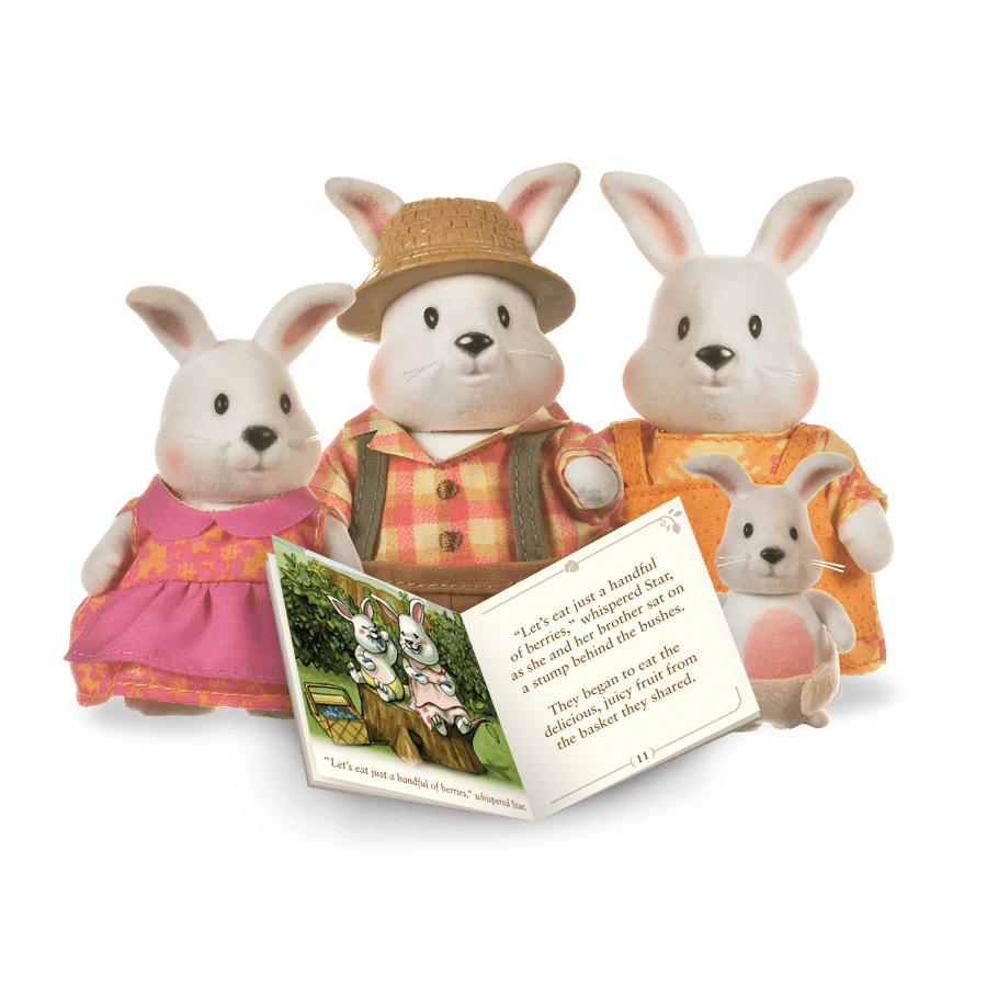 Hoppingood Rabbit Family, Small Animal Figurines