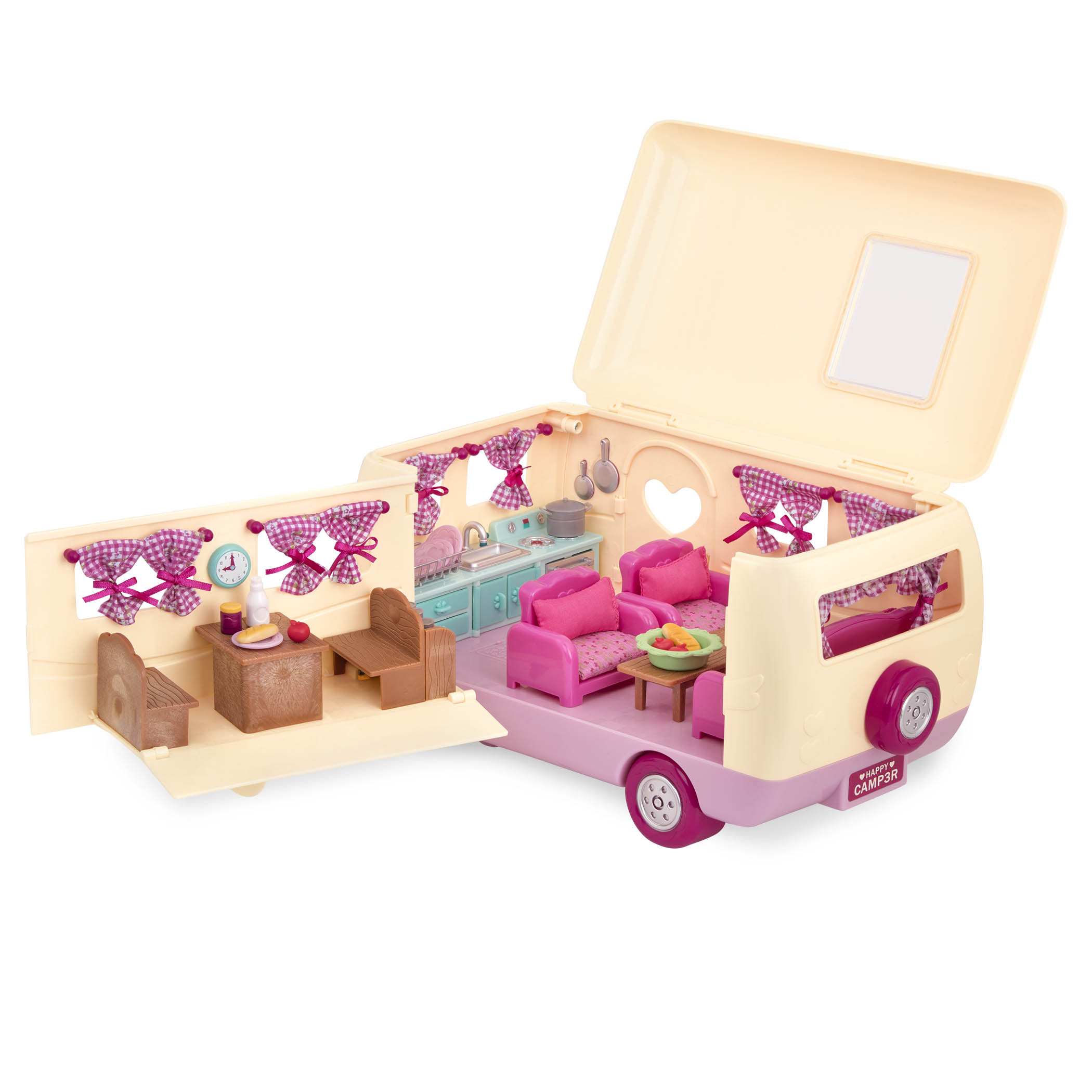 for sale online Li'l Woodzeez Happy Camper Toy Car and Accessories 062243251724 