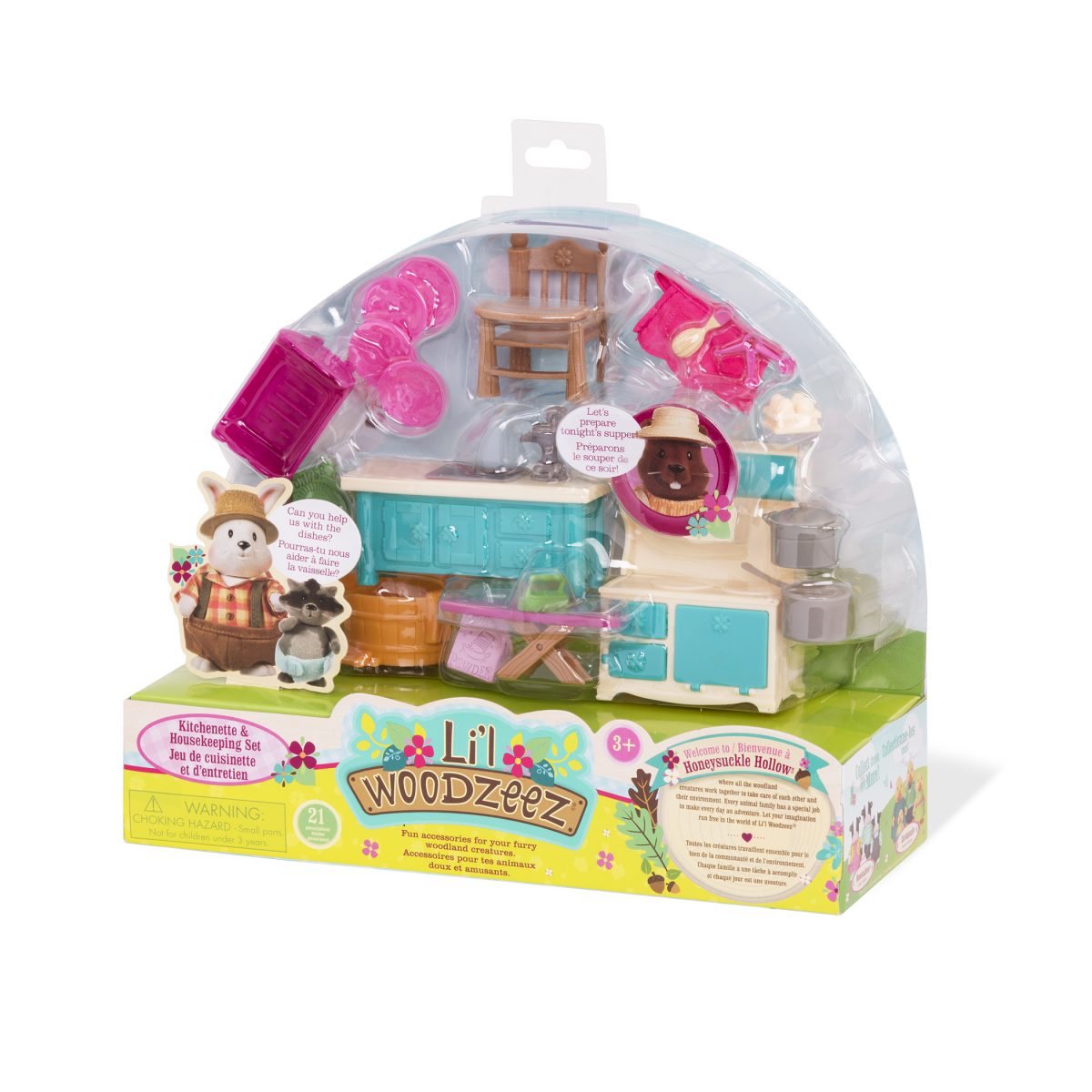 & Housekeeping Set Mini Toy Kitchen Li'l Woodzeez
