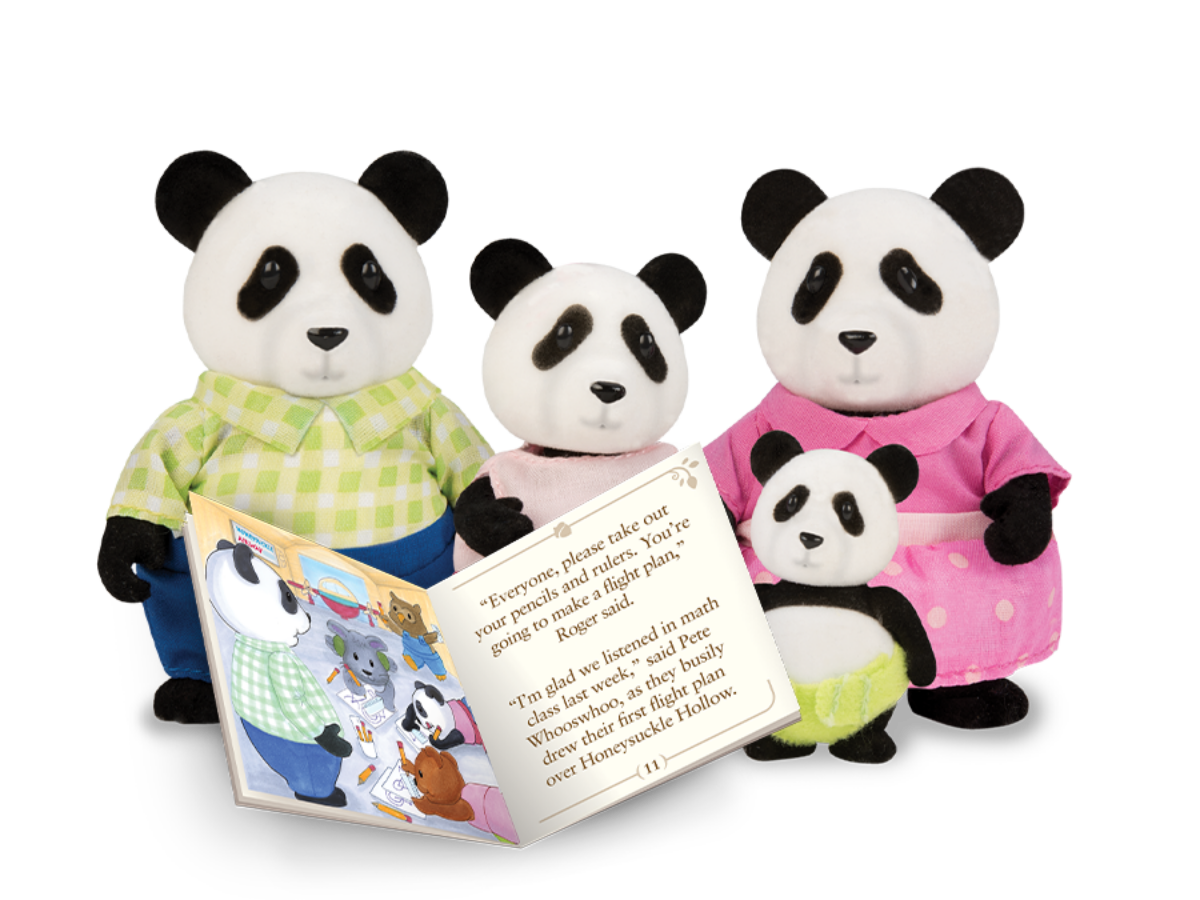 Skyhopper Panda Family | Small Panda Characters | Li'l Woodzeez