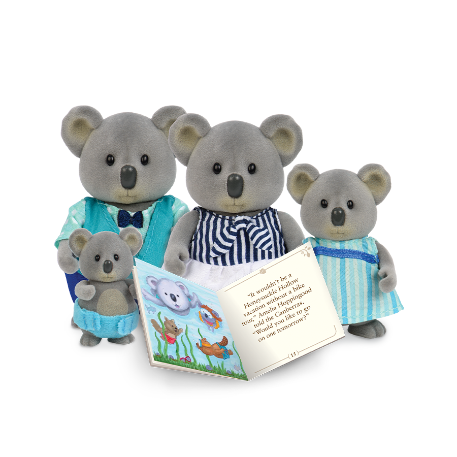Lil Woodzeez Canberra Koala Family Posable Articulating Figures 5 PC Set for sale online 