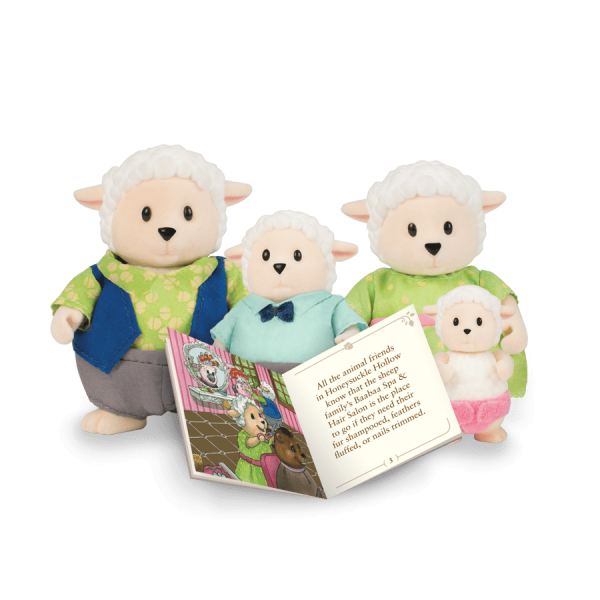 Snipadoodles Sheep Family | Small Animal Figurines | Li'l Woodzeez