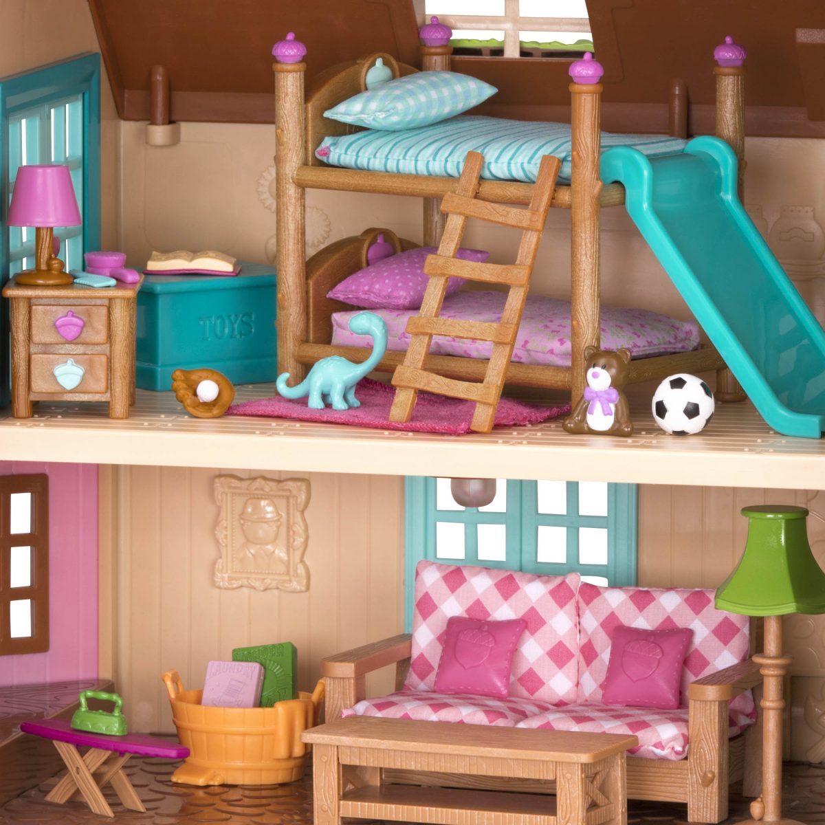 Bunk Bed Bedroom Set Toy Furniture Playset Li'l Woodzeez