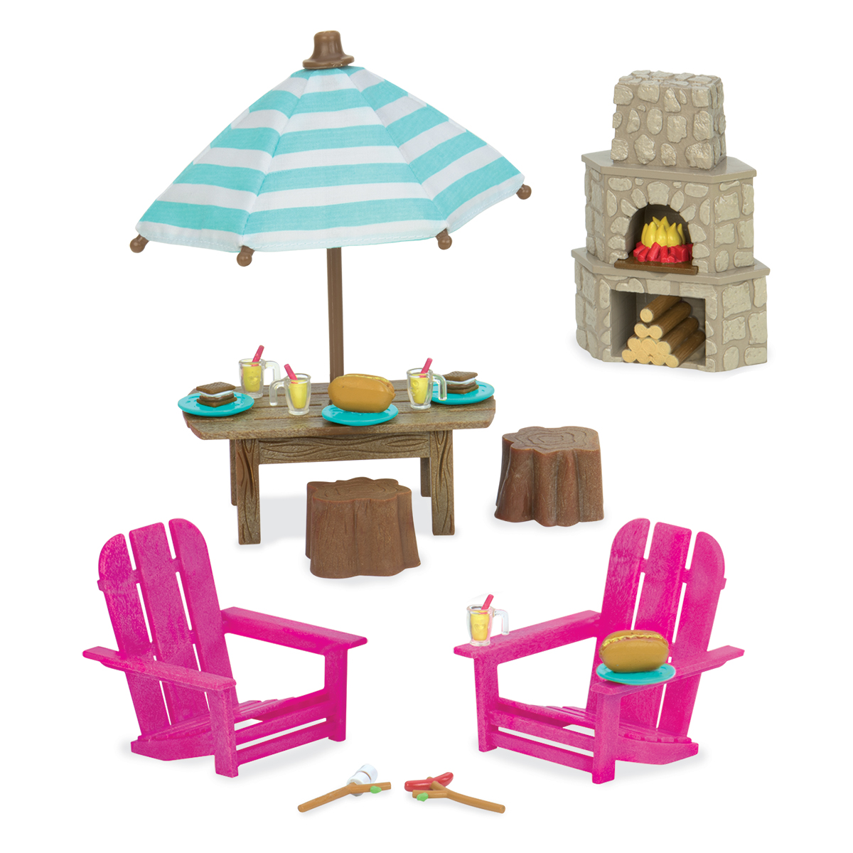 Brand New! Li'l Woodzeez Outdoor Patio & Fireplace Set 