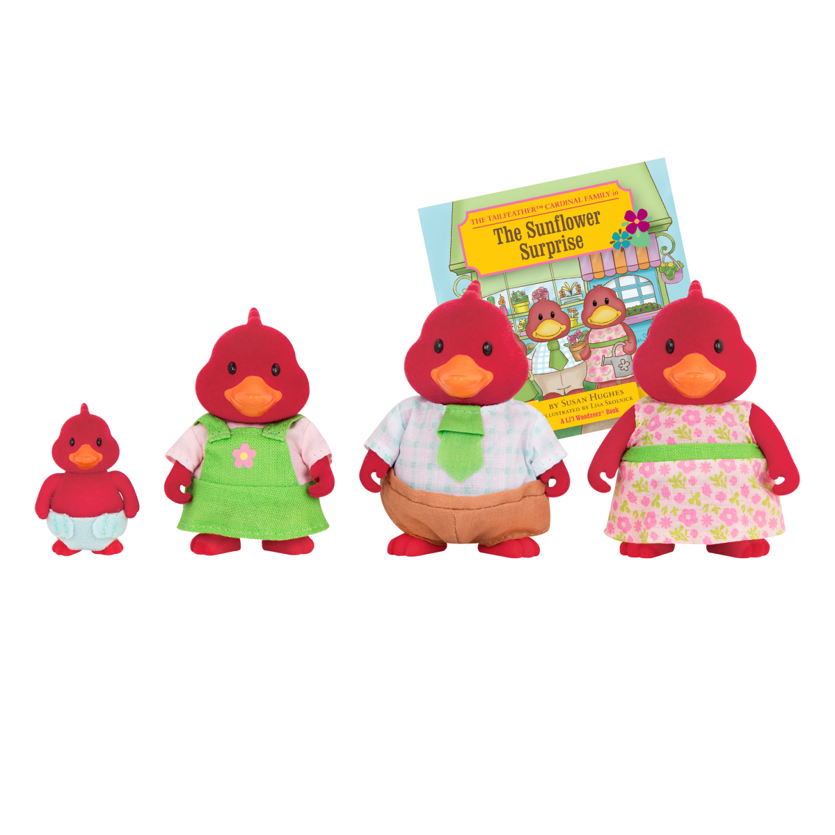 The Tailfeather Cardinals | Small Animal Figurines | Li'l Woodzeez