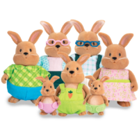 6492 Cottonball Rabbits Family group