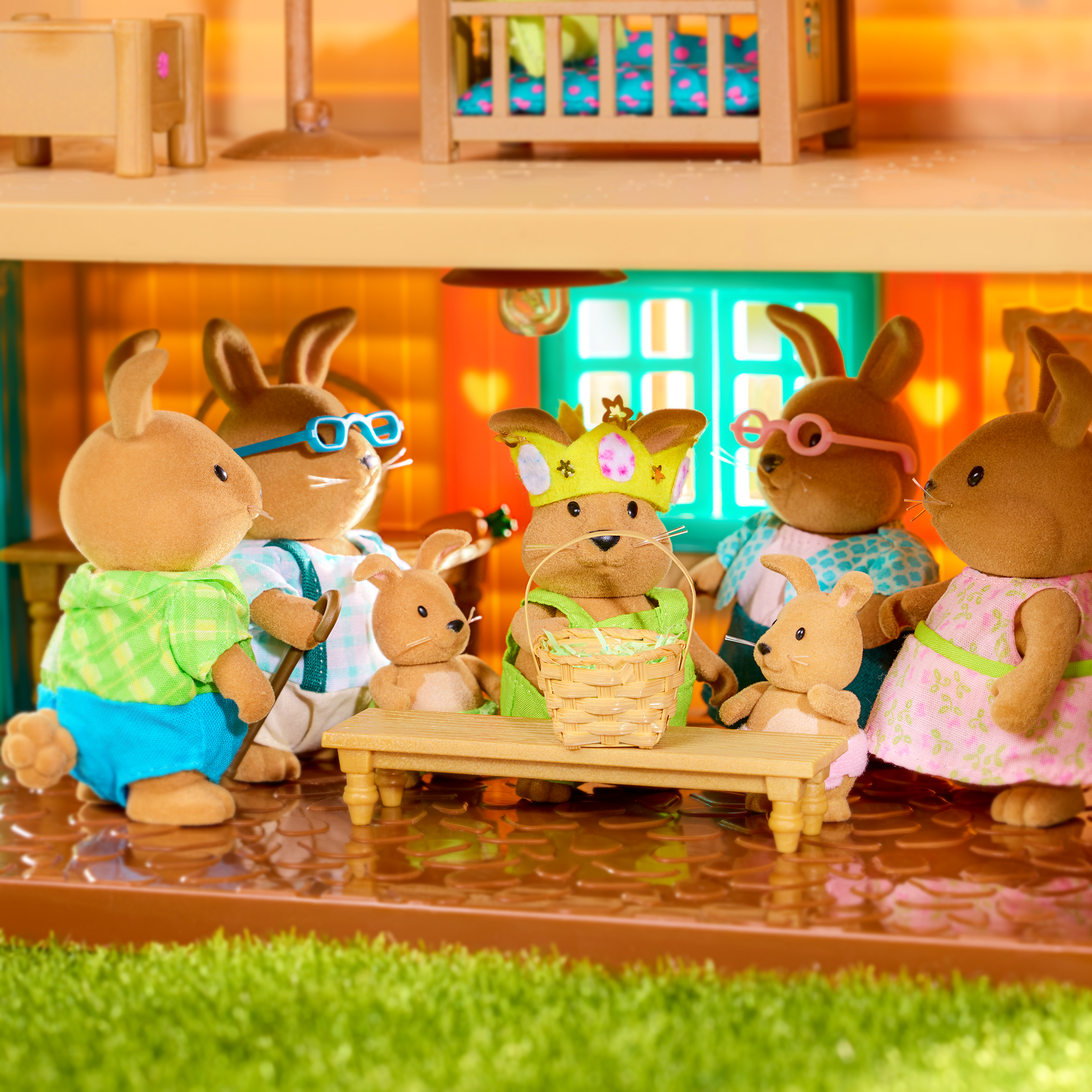 Lil Woodzeez Cottonball Rabbit Family