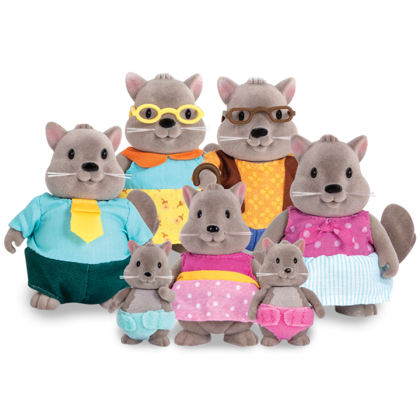 6493 Bustleberry Squirrels Family group