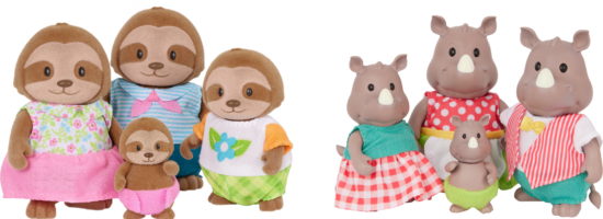 New Famileez Sloth and Rhinos New Famileez Sloth and Rhinos