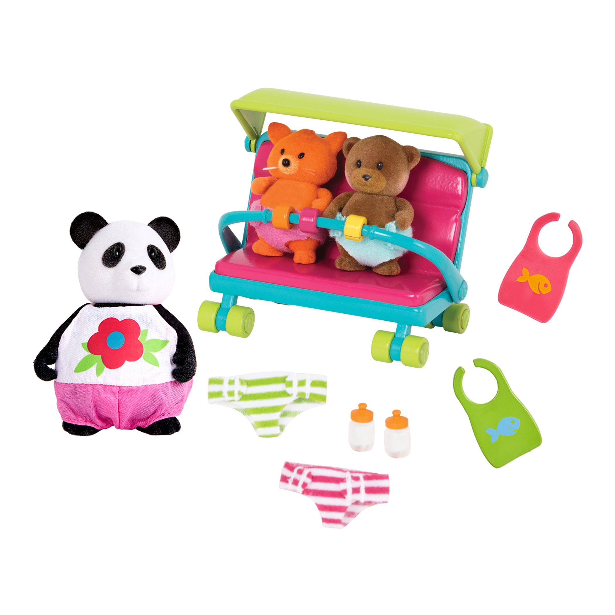 Babysitter Set | Playset with Baby Accessories | Li'l Woodzeez