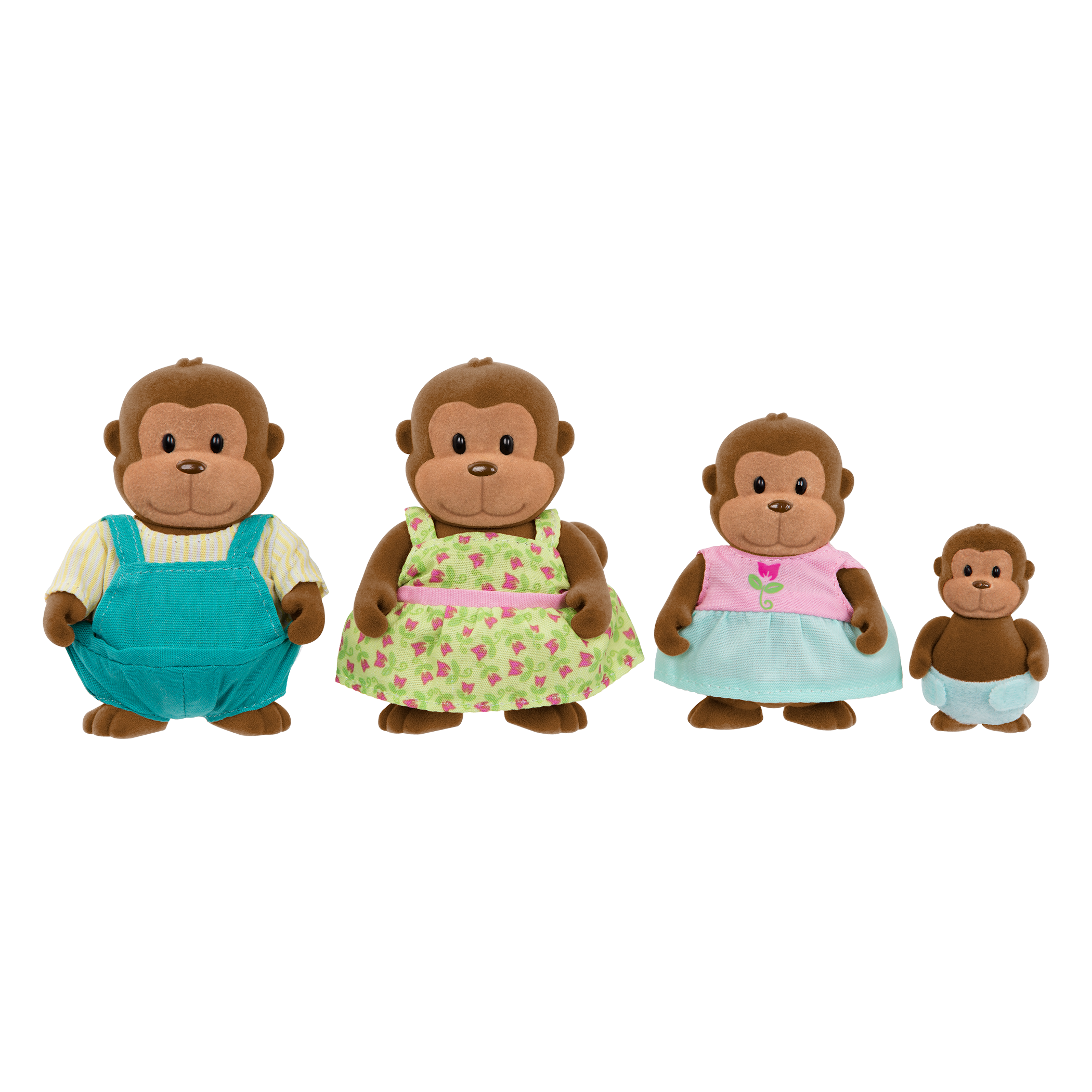 O'Funnigan Monkey Family | Small Animal Figurines | Li'l Woodzeez