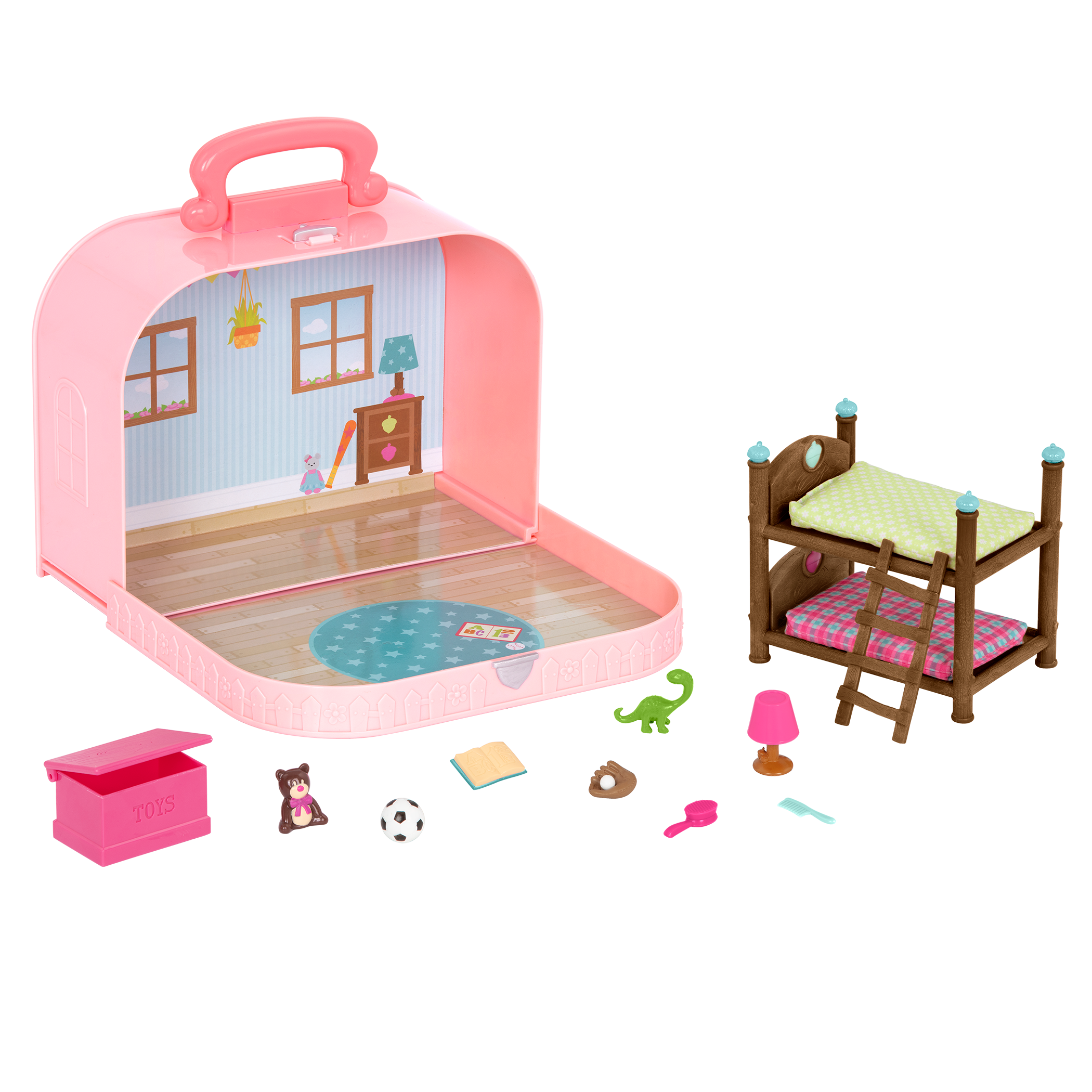 Li'l Woodzeez Miniature Furniture Playset 18pc Bunk Bed Bedroom Set for sale online 