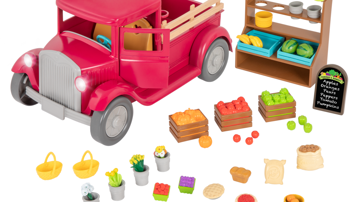 Farmer's Market Truck | Toy Truck with Accessories | Li'l Woodzeez