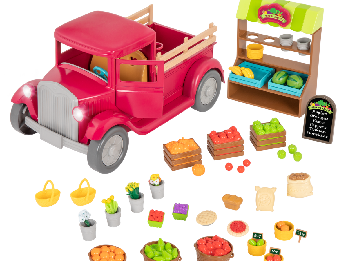 Hoppin' Farmers Market, Shop Playset with Toy Food