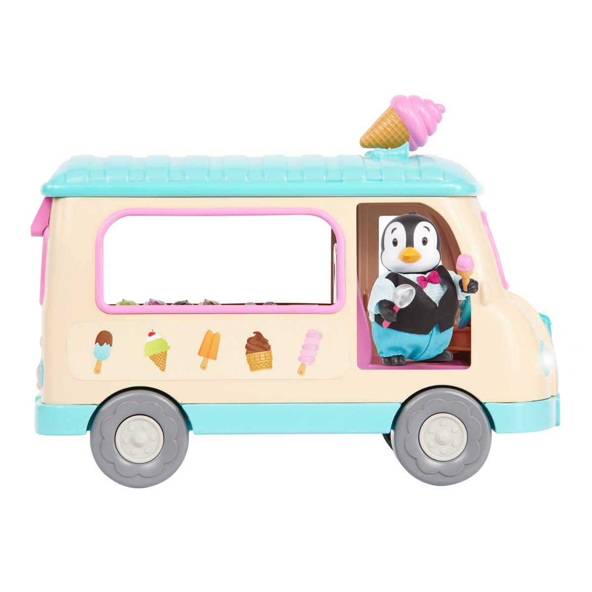 Scoops Ice Cream Truck, Playset with Toy Food