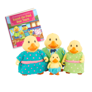 Woodzeez Quickquack Duck Family with Storybook