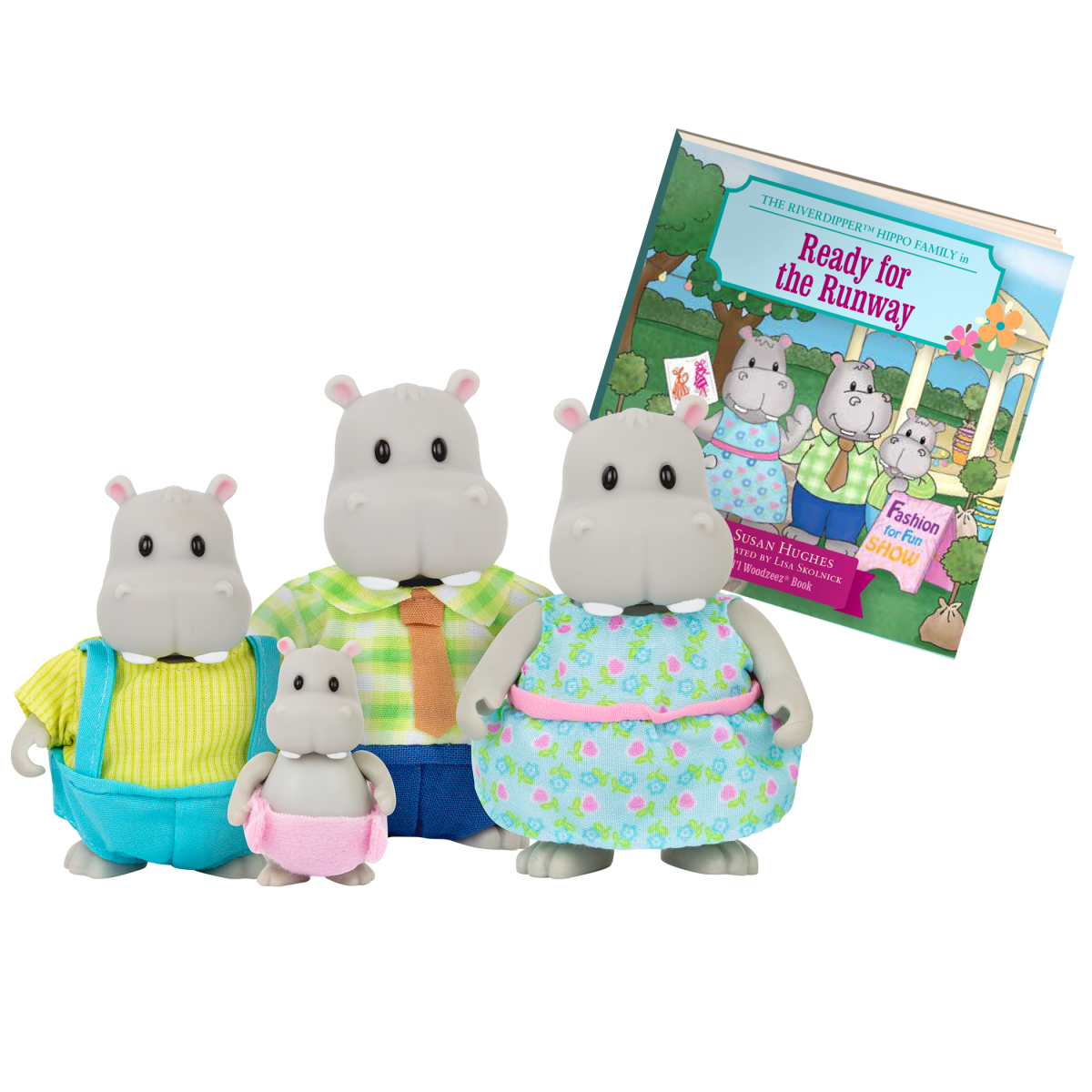 Hippo Toys The Riverdipper Hippo Family Li’l Woodzeez