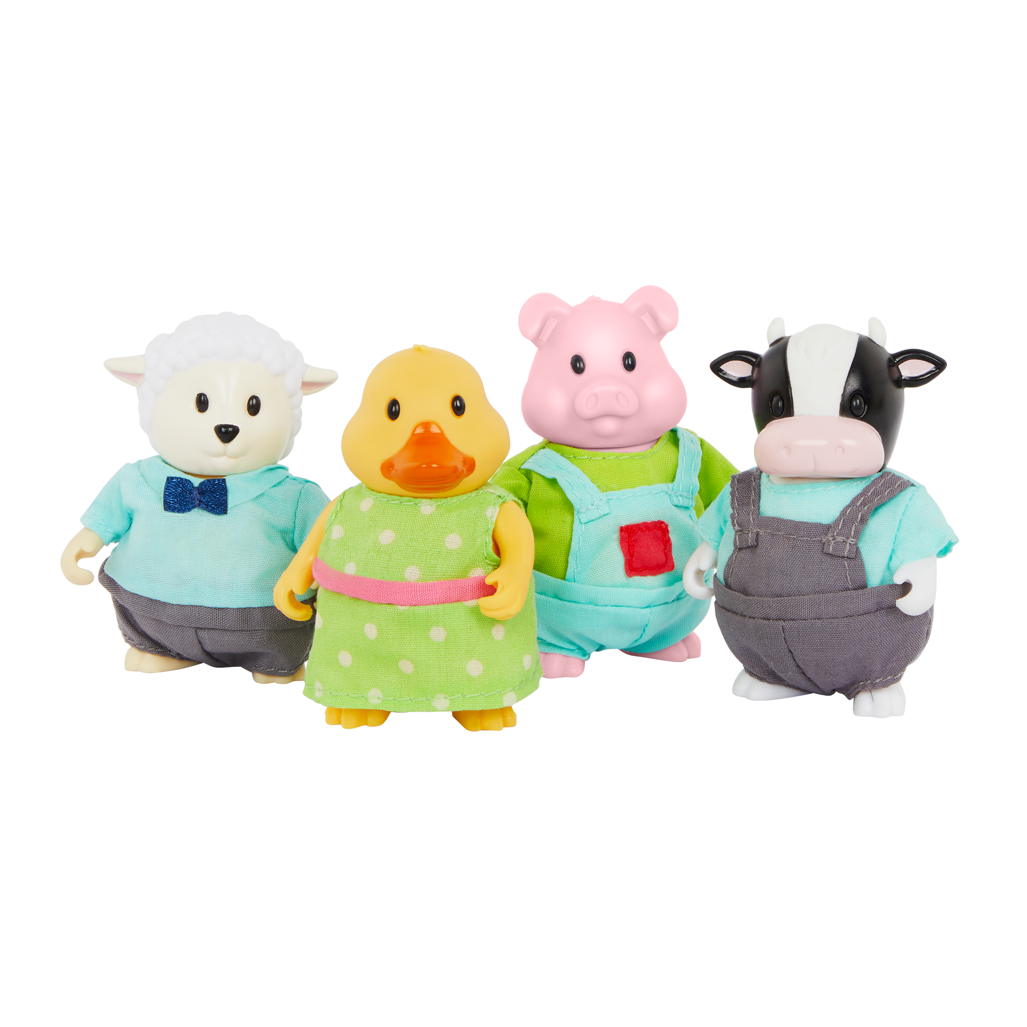 Group of Animal Figurines including a sheep, duck, pig and cow.