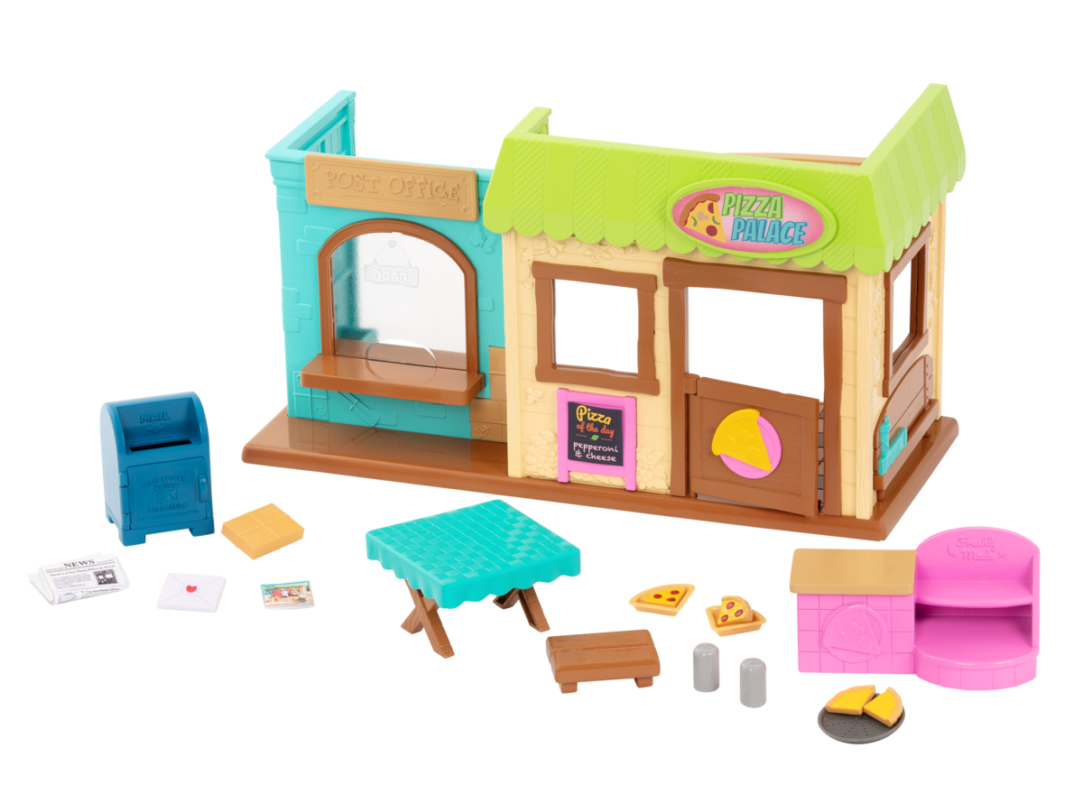 Post' n Pizza Shop | Toy Restaurant with Accessories | Li'l Woodzeez