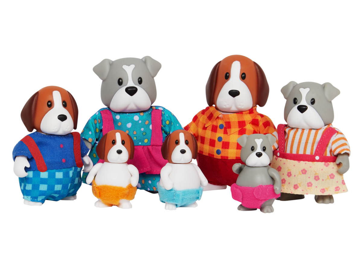 Li'l Woodzeez Houndsley Beagle Family Miniature Animal Figurine Set : Target