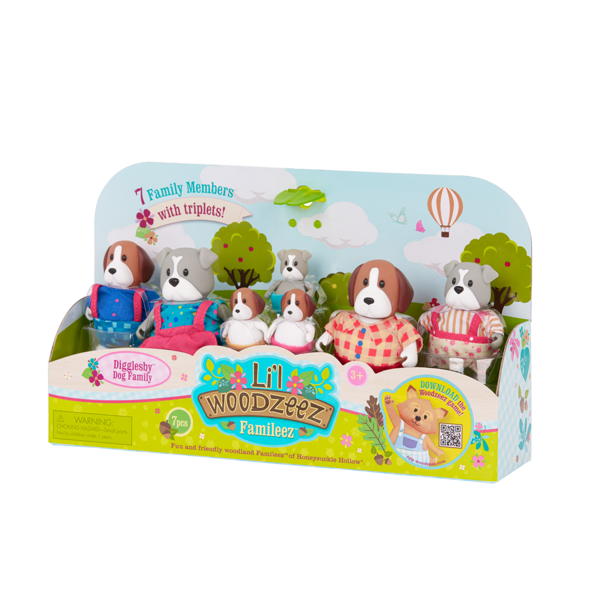 Digglesby Dog Family | Animal Figurine Set | Li'l Woodzeez
