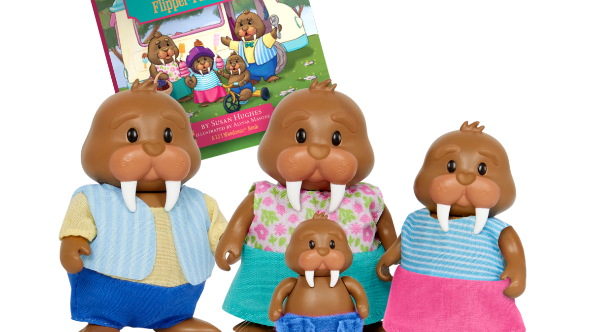 Tuskaroo Walrus Family | Animal Figurine Set | Li'l Woodzeez