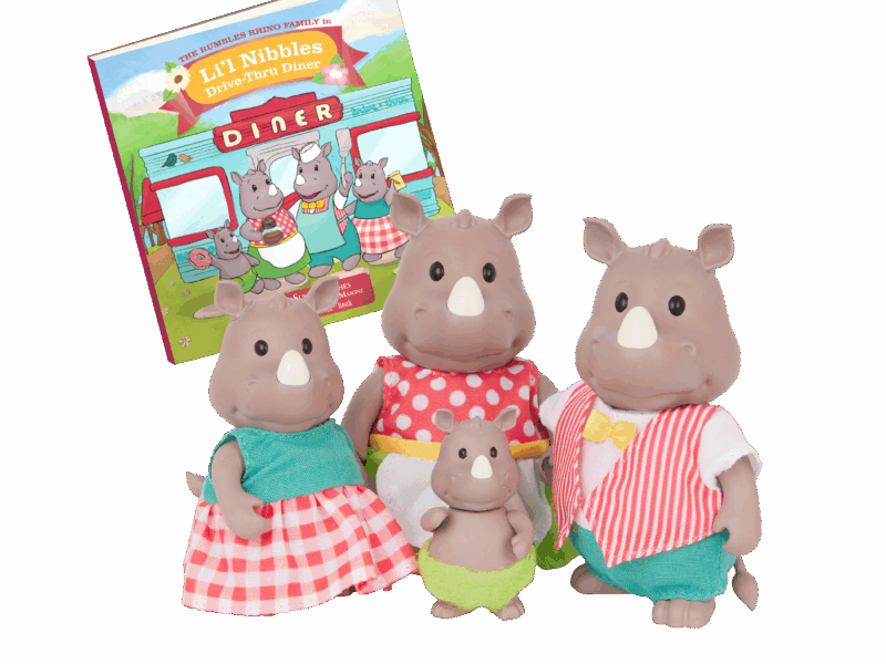 Li'l Woodzeez Rumbles Rhino Family