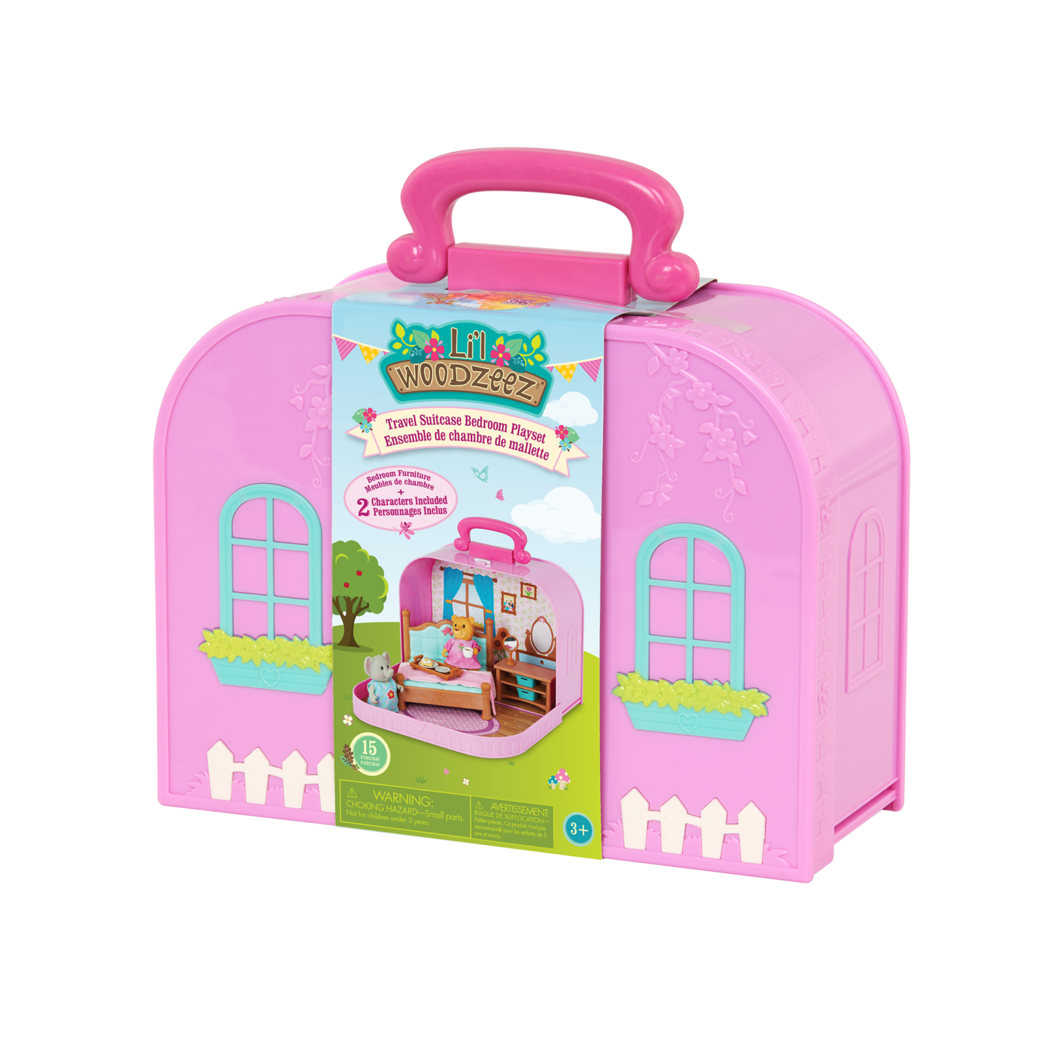 Deluxe Travel Suitcase Playset Carry Case with figurines Li’l Woodzeez