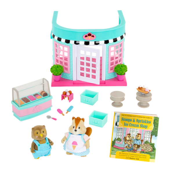 Deluxe Scoops & Sprinkles Ice Cream Shop Toy Store with Figurines