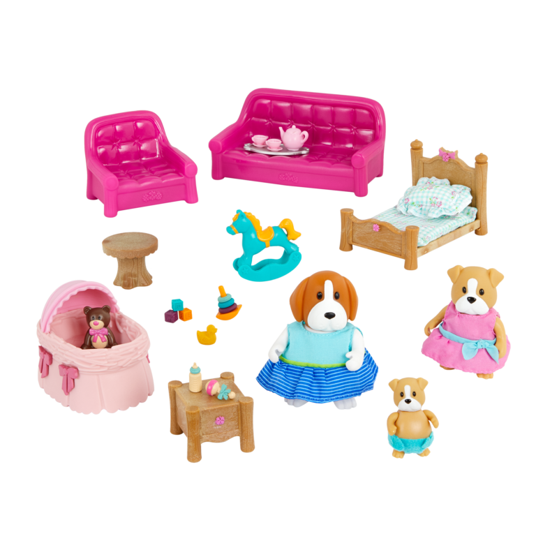 Deluxe Living Room & Nursery Set Toy Furniture Li’l Woodzeez