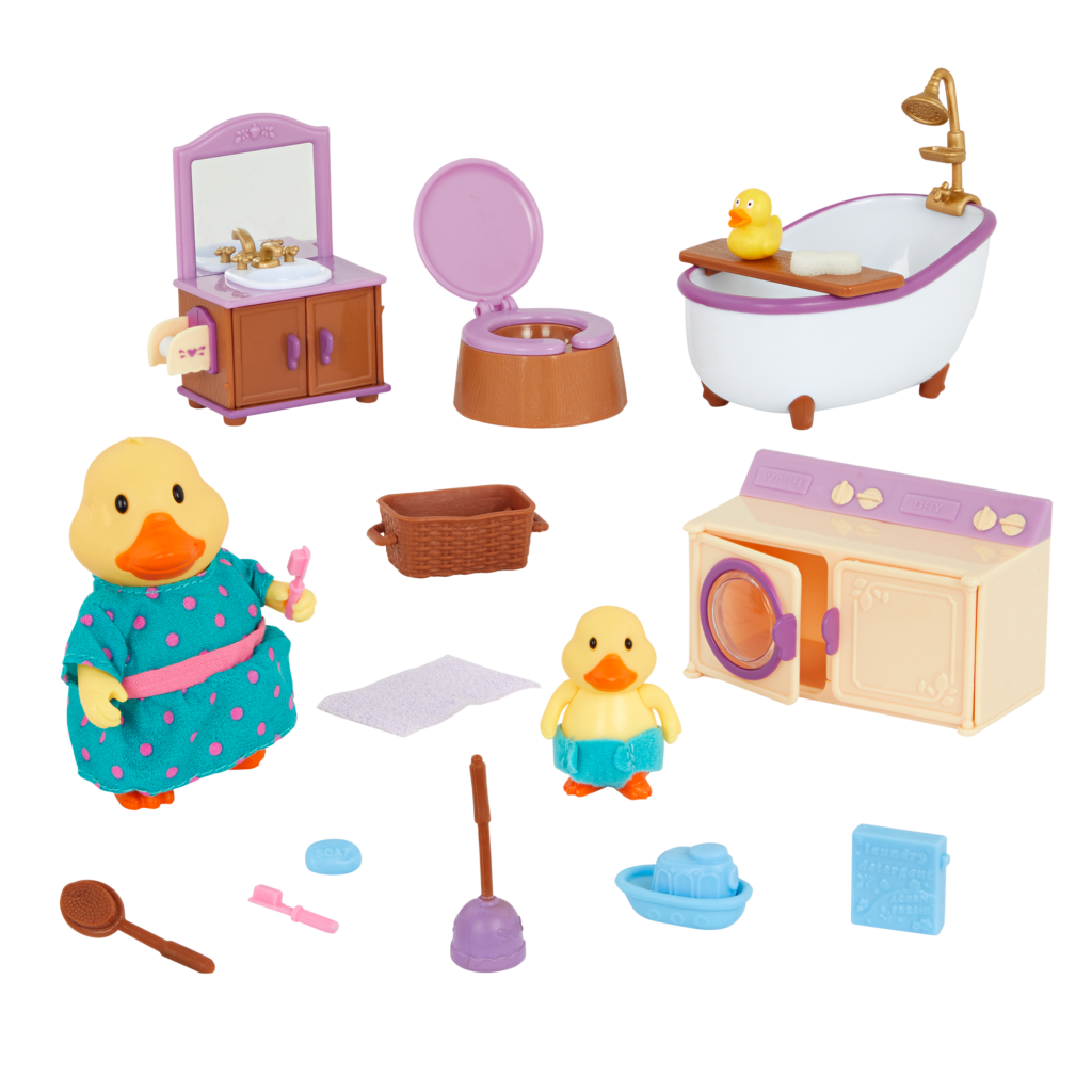 Deluxe Bathroom & Laundry Set | Toy Furniture Set | Li'l Woodzeez