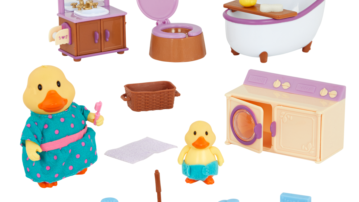 Deluxe Bathroom & Laundry Set | Toy Furniture Set | Li'l Woodzeez
