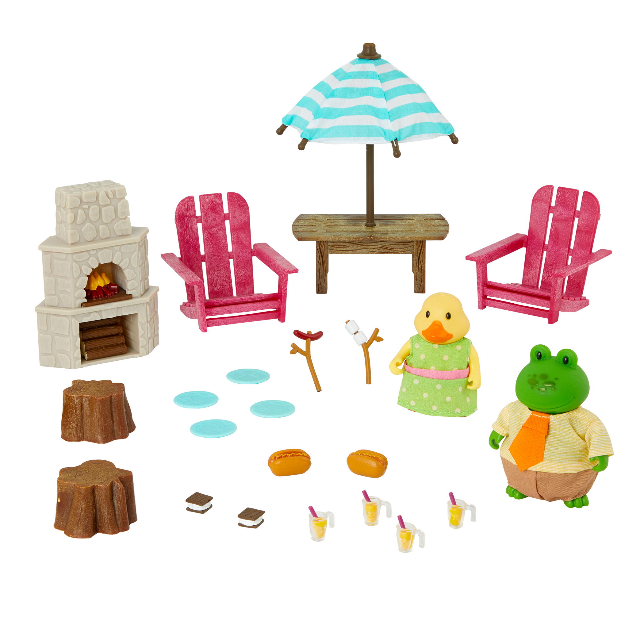 Outdoor Patio Set | Deluxe Toy Furniture Bundle | Li'l Woodzeez