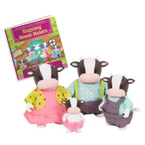 Woodzeez Moosicalmoo Cow Family Figurines