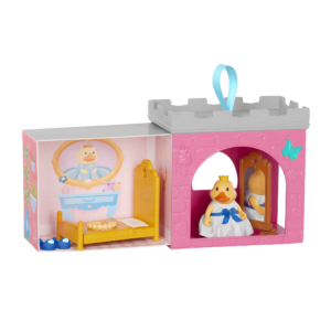 Duck Figurine and Expandable Castle Royal Bedroom Playset